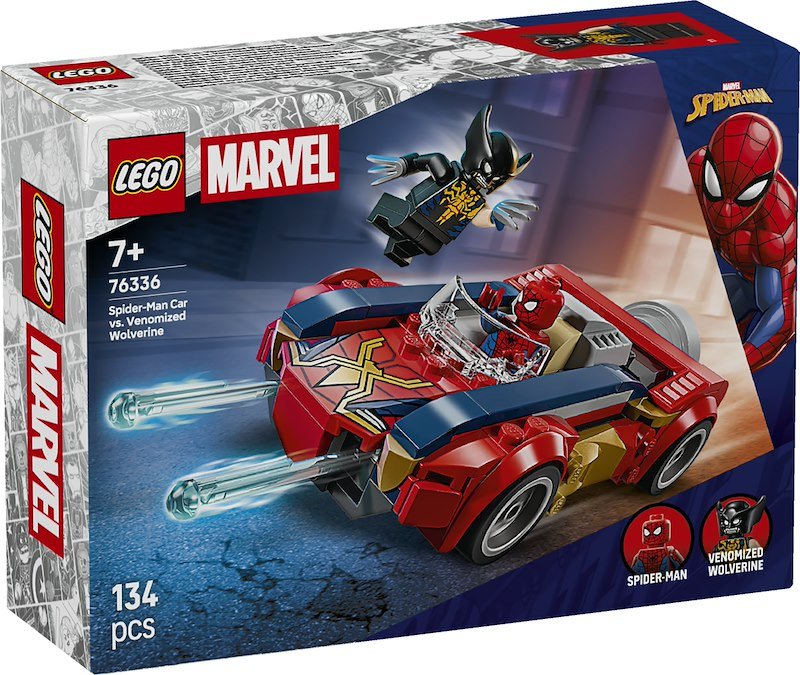 Lego Auto di Spider-Man vs. Venomized Wolverine 76336