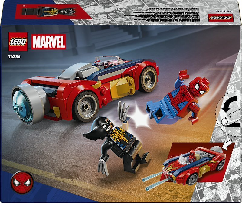 Lego Auto di Spider-Man vs. Venomized Wolverine 76336