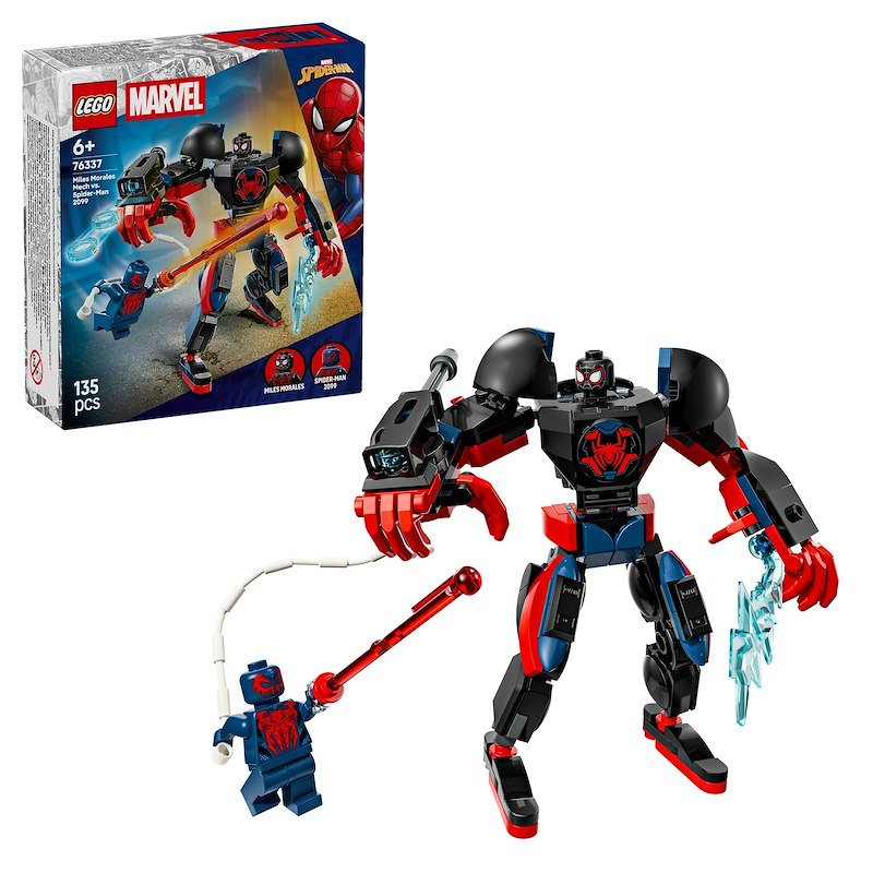 Lego Mech di Miles Morales vs. Spider-Man 2099 76337