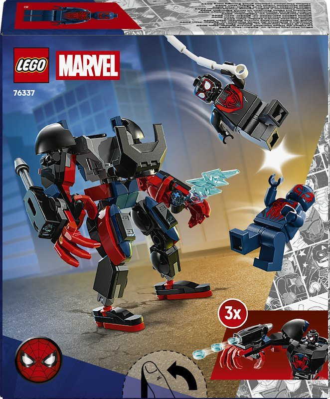 Lego Mech di Miles Morales vs. Spider-Man 2099 76337