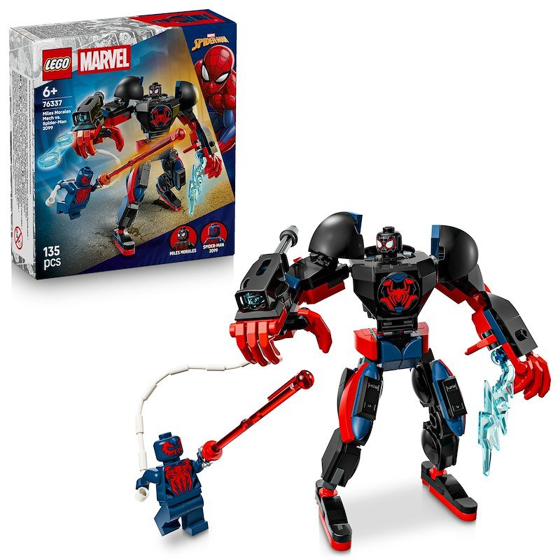 Lego Mech di Miles Morales vs. Spider-Man 2099 76337