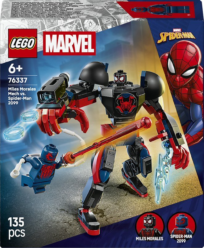 Lego Mech di Miles Morales vs. Spider-Man 2099 76337