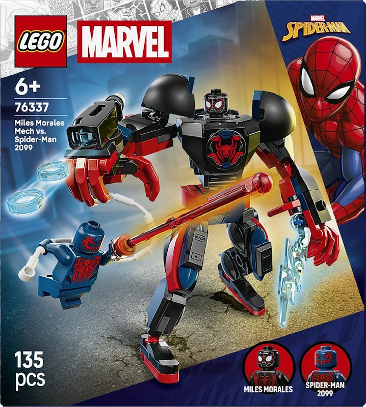 Lego Mech di Miles Morales vs. Spider-Man 2099 76337