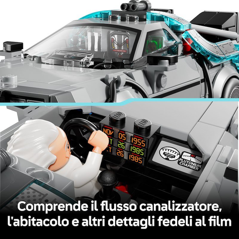 Lego Speed Champions Macchina del tempo di Ritorno al futuro 77256
