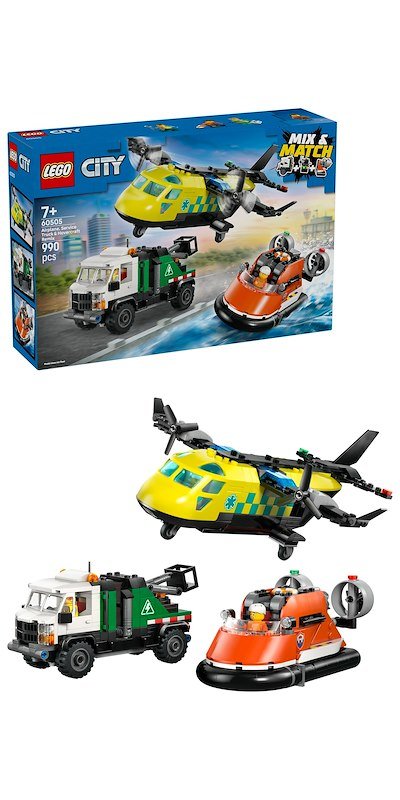 Lego® Remix aereo, camion di servizio e hovercraft 60505