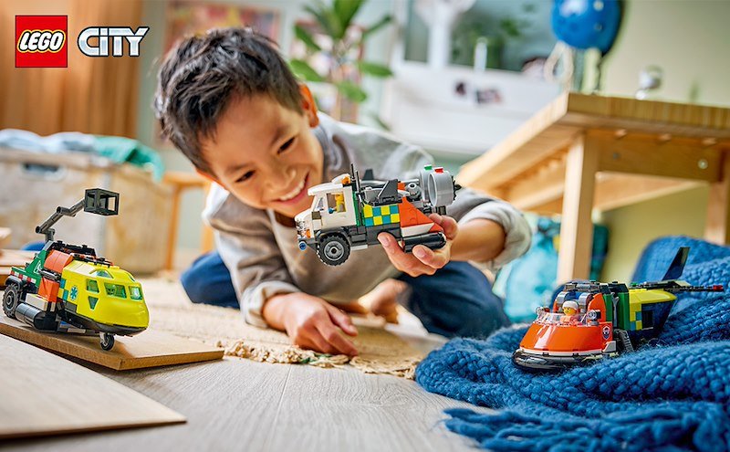 Lego® Remix aereo, camion di servizio e hovercraft 60505