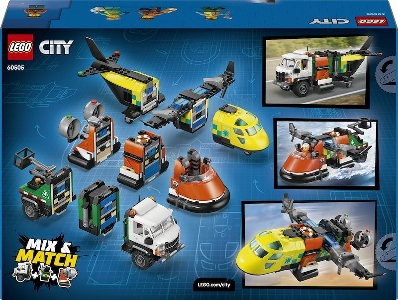 Lego® Remix aereo, camion di servizio e hovercraft 60505