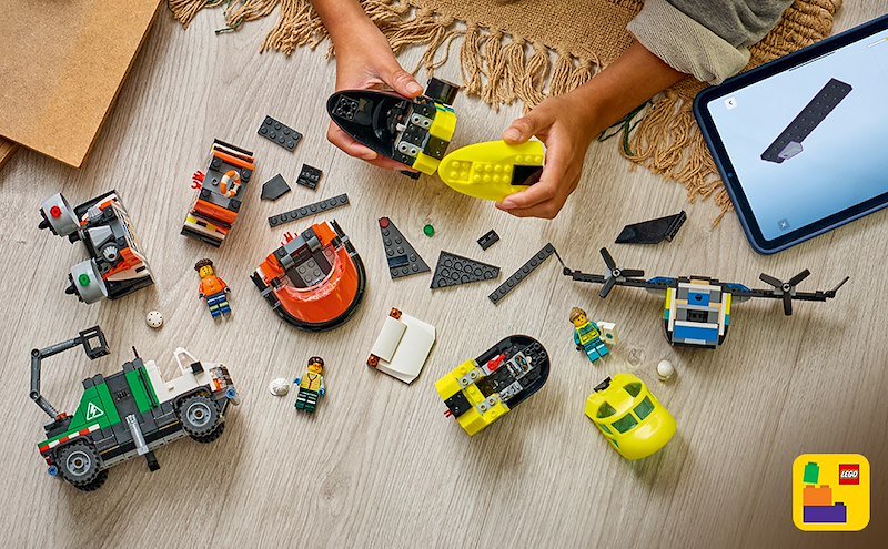 Lego® Remix aereo, camion di servizio e hovercraft 60505