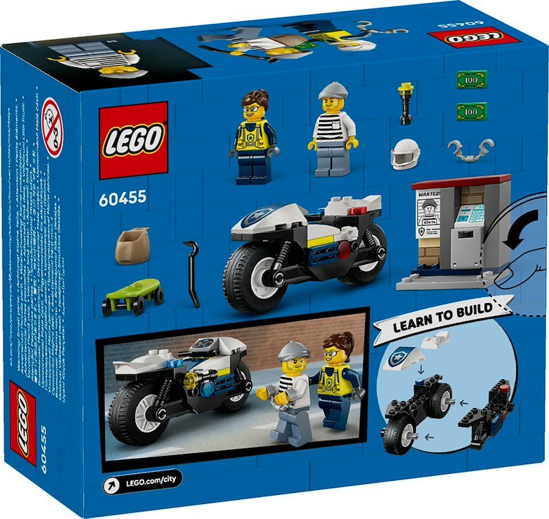 Lego® Inseguimento della moto della Polizia 60455