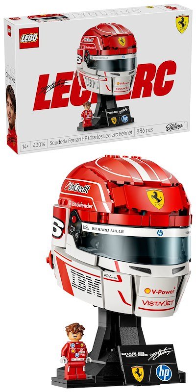 Costruzioni Lego Casco Di Charles Leclerc Scuderia Ferrari Hp - 12