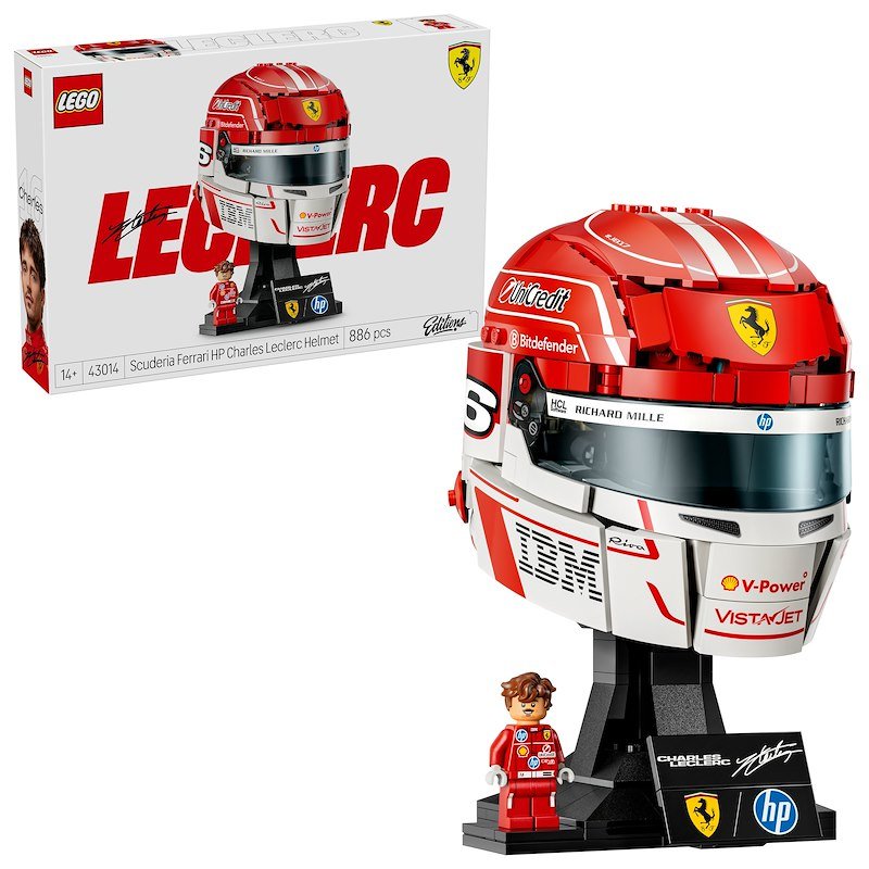 Costruzioni Lego Casco Di Charles Leclerc Scuderia Ferrari Hp - 11