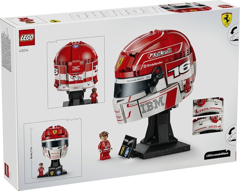 Costruzioni Lego Casco Di Charles Leclerc Scuderia Ferrari Hp - 10