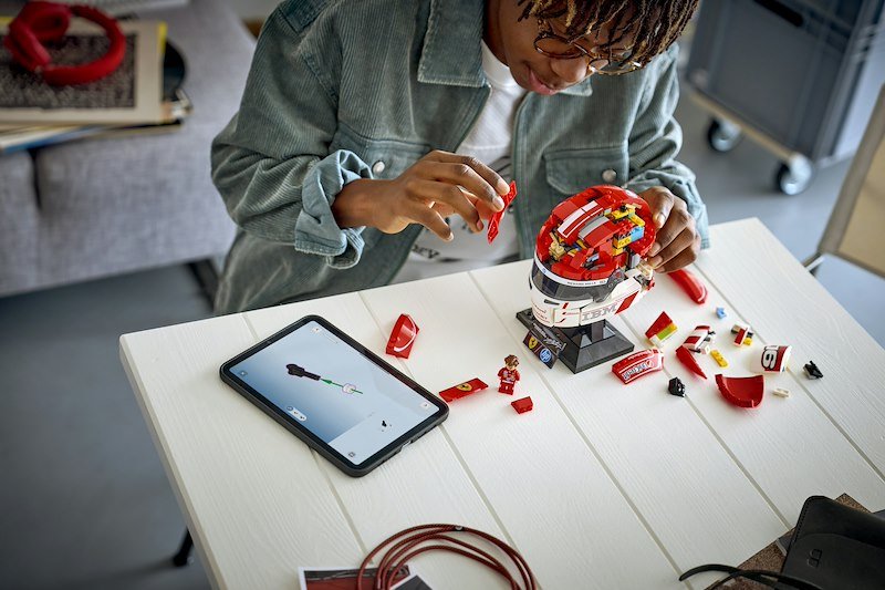 Costruzioni Lego Casco Di Charles Leclerc Scuderia Ferrari Hp - 15