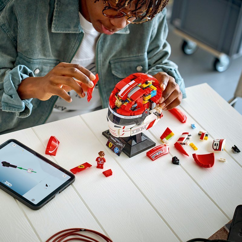 Costruzioni Lego Casco Di Charles Leclerc Scuderia Ferrari Hp - 5