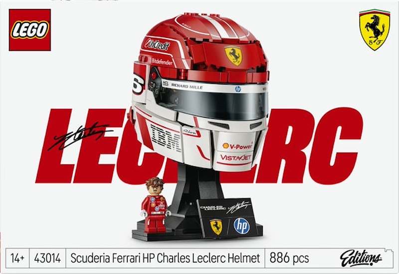 Costruzioni Lego Casco Di Charles Leclerc Scuderia Ferrari Hp - 9