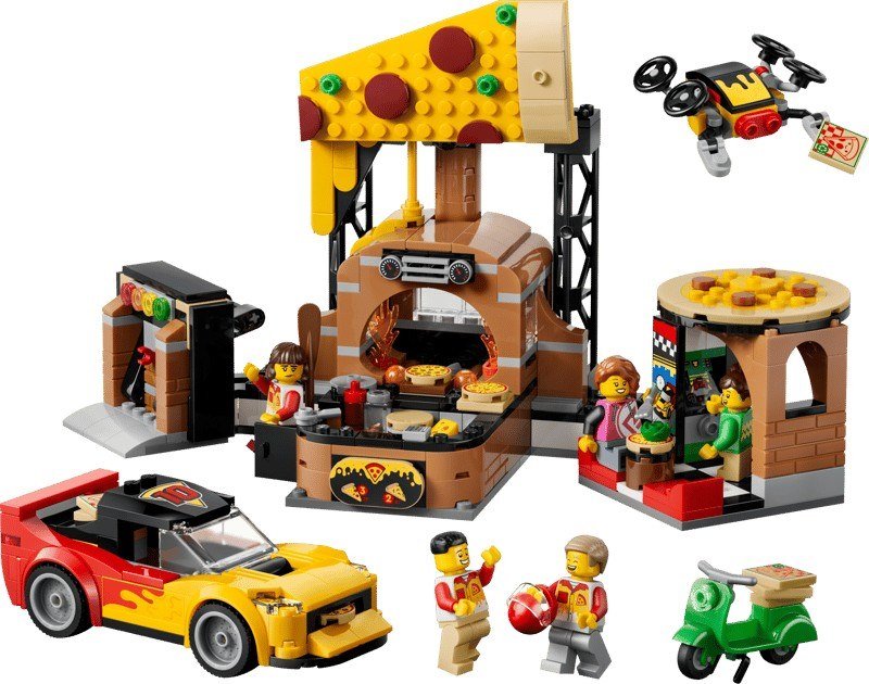 Lego® Centro di consegna pizze con veicoli 60496