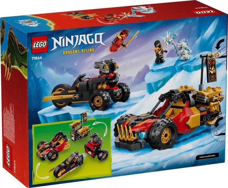 Lego® Ninja Go Veicoli combinanti di Kai e Cole71864