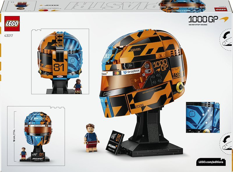 Lego® Casco di Oscar Piastri McLaren Mastercard F1® Team 43017