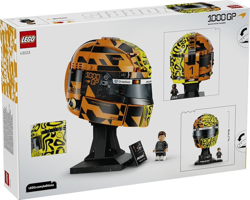 Lego® Casco di Lando Norris McLaren Mastercard F1® Team 43023