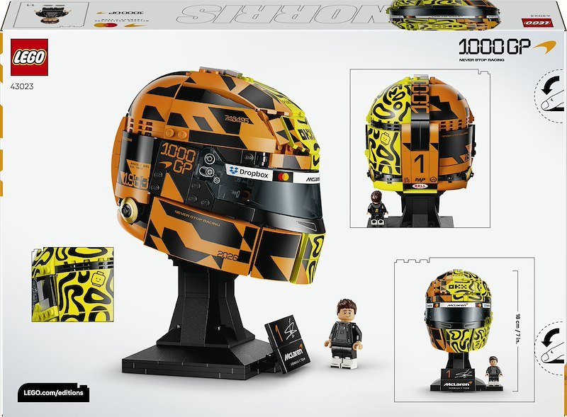 Lego® Casco di Lando Norris McLaren Mastercard F1® Team 43023