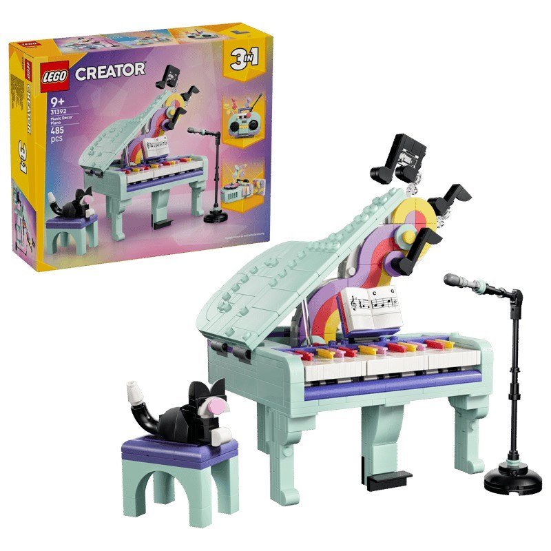 Lego® Creatori 3-in-1 Pianoforte decorativo con gatto 31392