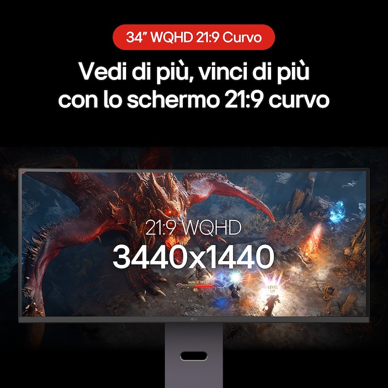 Lg Monitor gaming 34g600a-b Nero