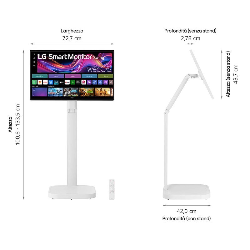 Lg monitor 32" Swing 32U889SA Bianco