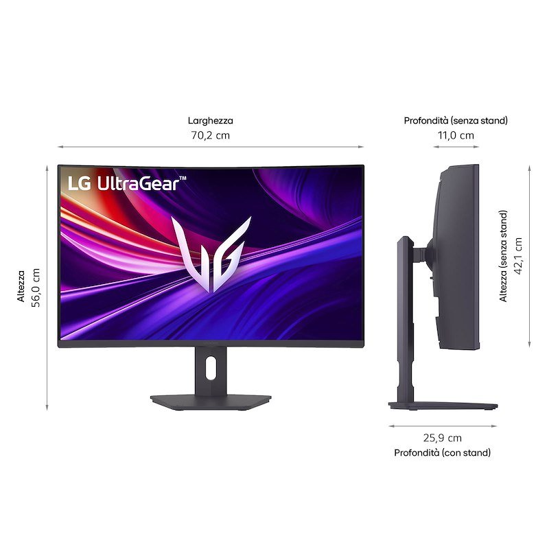 Lg Monitor Gaming 32" QHD ULTRAGEAR  32g600a-b.aeuq Nero