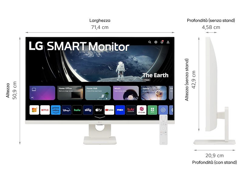 Lg Monitor Smart LCD 32" 4K 32u721sa-w.aeu