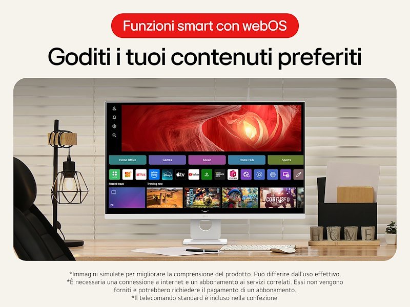 Lg Monitor Smart LCD 32" 4K 32u721sa-w.aeu