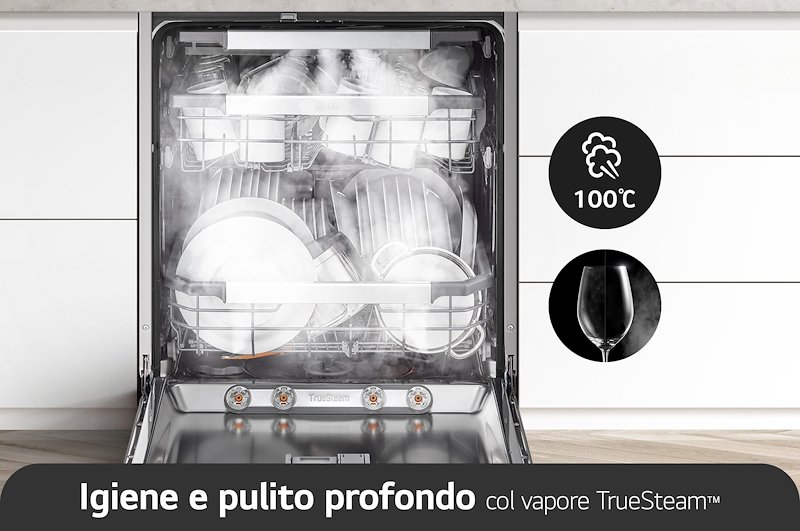 Lg Lavastoviglie a Incasso QUADWASH DB597TXS Noble Steel