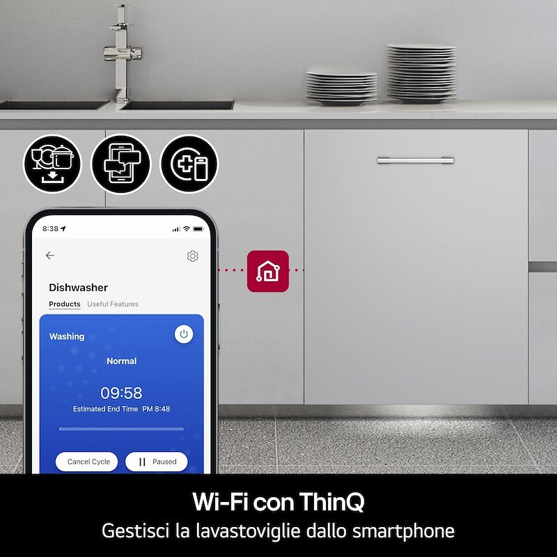 Lgi Lavastoviglie Incasso a scomparsa totale Db375txs