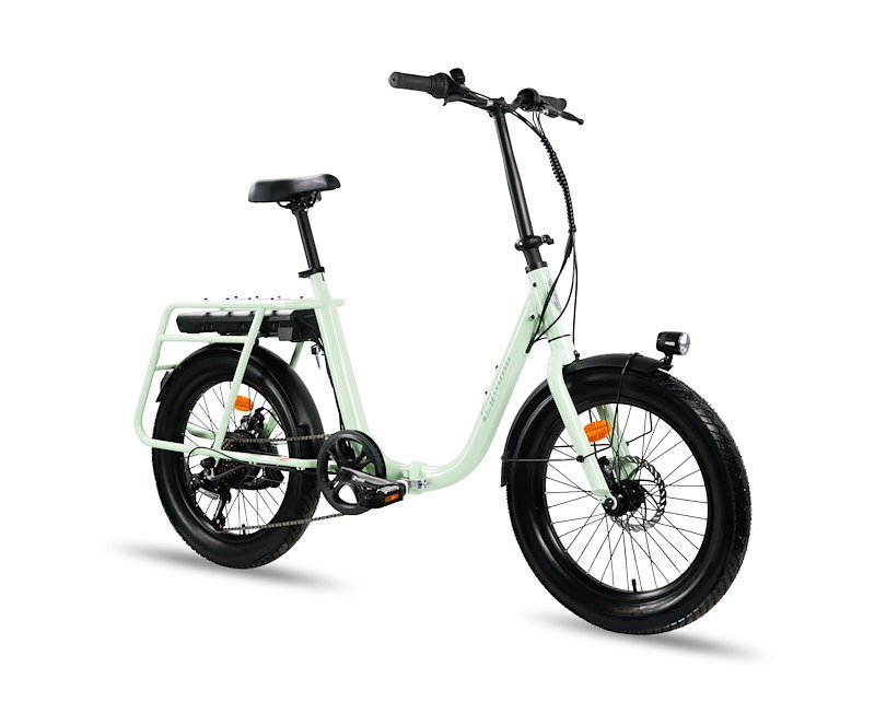 Legnano E-Bike Family Cargo Pieghevole 20” Atlas Flex Verde Pastello