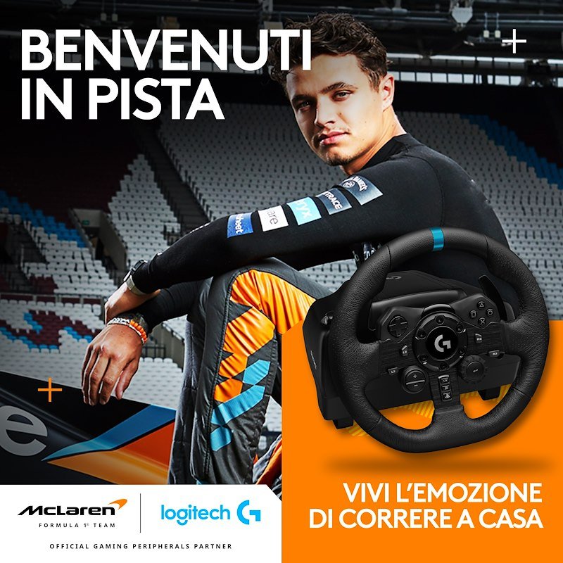 Logitech Volante da corsa e pedali G923 SE (PS5/PS4/PC) + leva del cambio Driving Force Nero