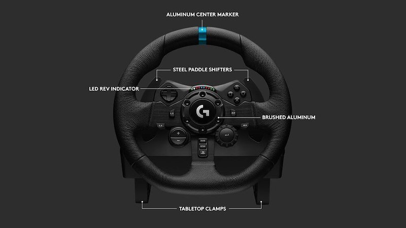Logitech Volante da corsa e pedali G923 SE (PS5/PS4/PC) + leva del cambio Driving Force Nero