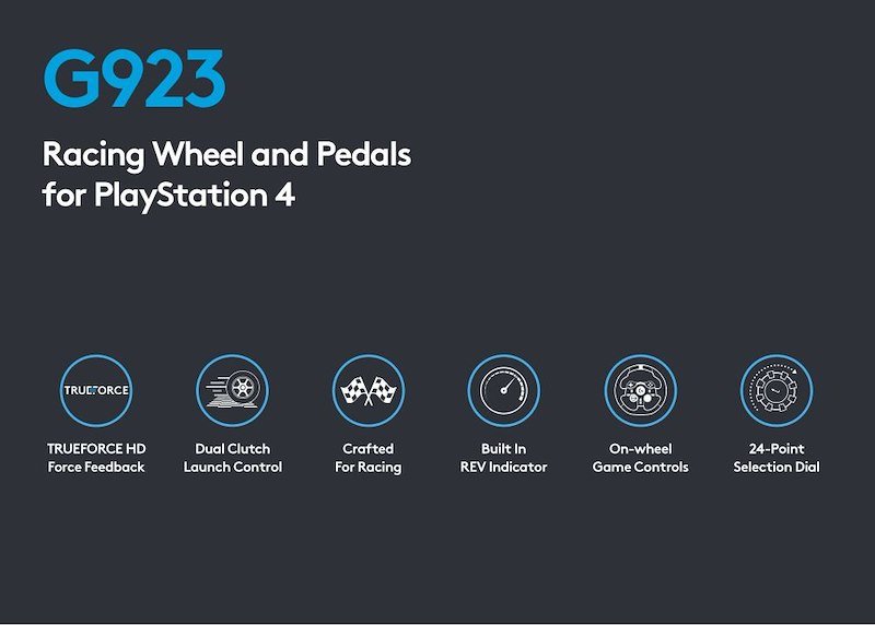 Logitech Volante da corsa e pedali G923 SE (PS5/PS4/PC) + leva del cambio Driving Force Nero