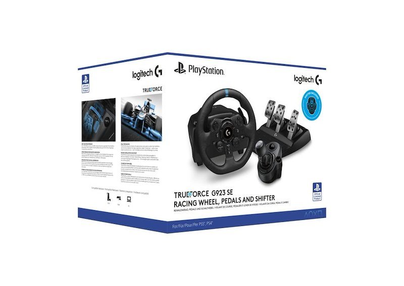 Logitech Volante da corsa e pedali G923 SE (PS5/PS4/PC) + leva del cambio Driving Force Nero