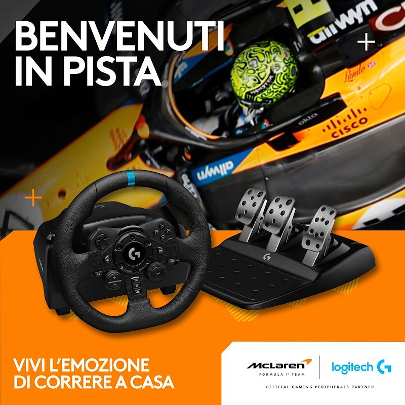 Logitech Volante da corsa e pedali G923 SE (PS5/PS4/PC) + leva del cambio Driving Force Nero