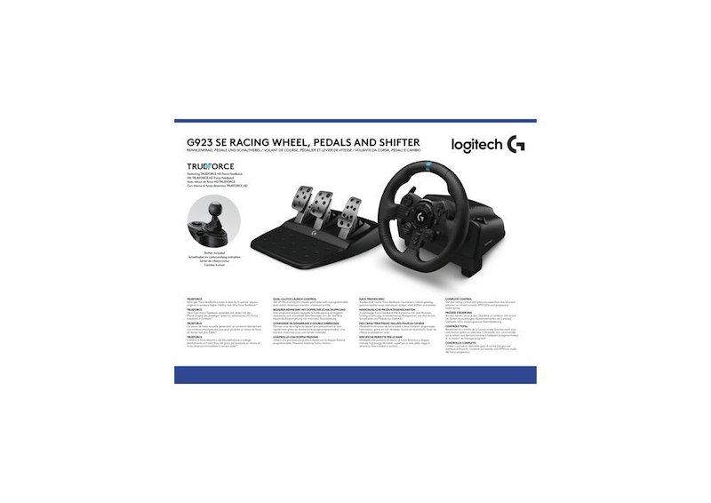 Logitech Volante da corsa e pedali G923 SE (PS5/PS4/PC) + leva del cambio Driving Force Nero