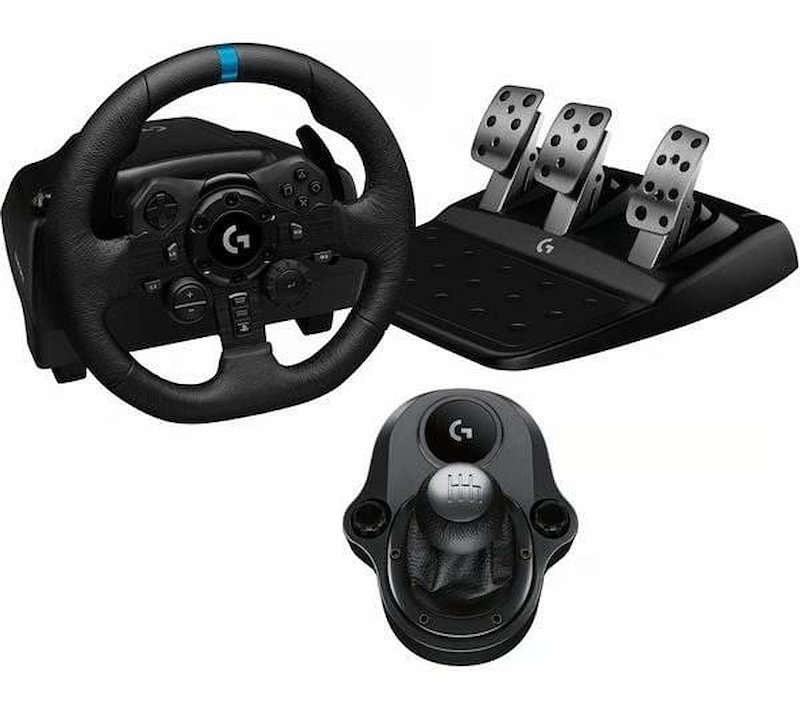 Logitech Volante da corsa e pedali G923 SE (PS5/PS4/PC) + leva del cambio Driving Force Nero