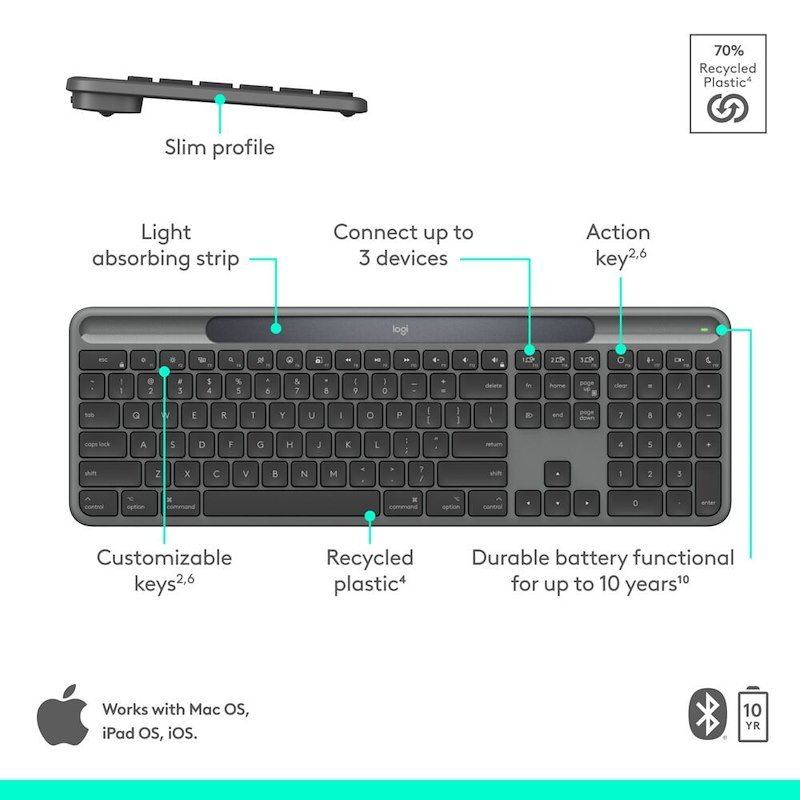Logitech Tastiera Slim Solar + 920-013761