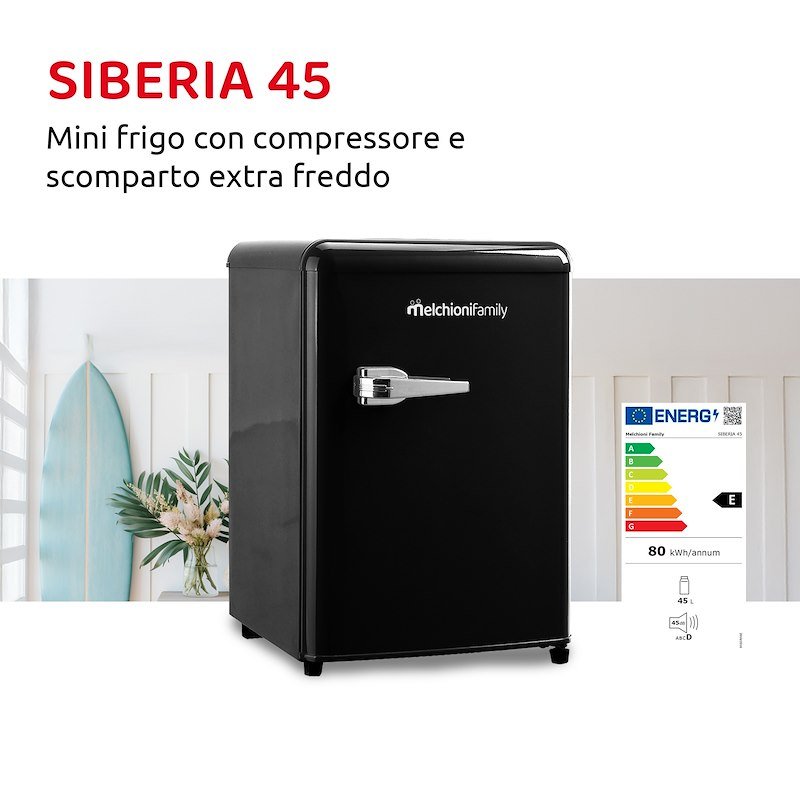 Melchioni Frigorifero SottoTavolo Siberia 45L Nero
