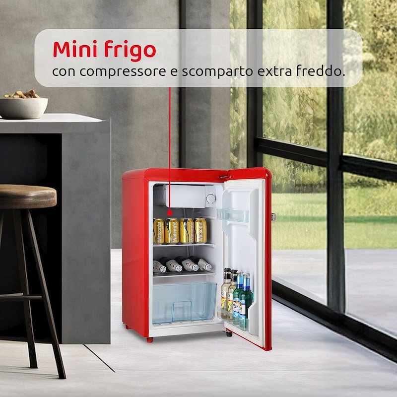 Melchioni Frigorifero SottoTavolo Siberia 45L Rosso