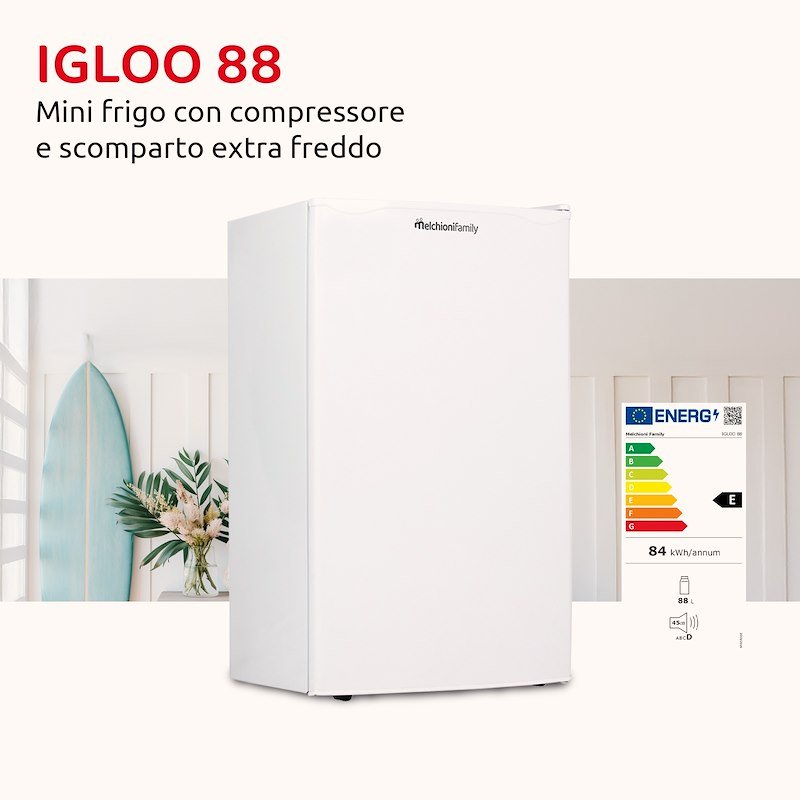 Melchioni Frigorifero sottotavolo Igloo 88 Bianco / metallo