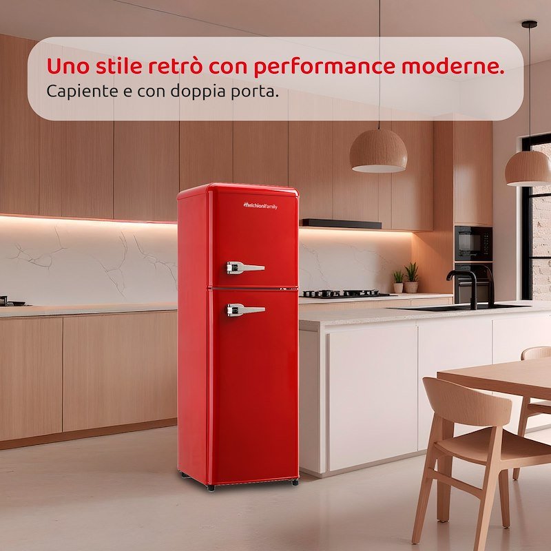 Melchioni Frigorifero Combinato Siberia 85L  Rosso