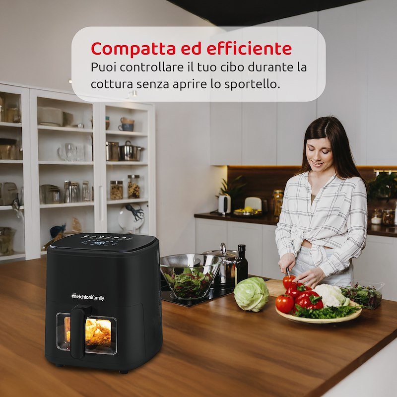 Melchioni Friggitrice ad Aria Marianna New 5L Nero