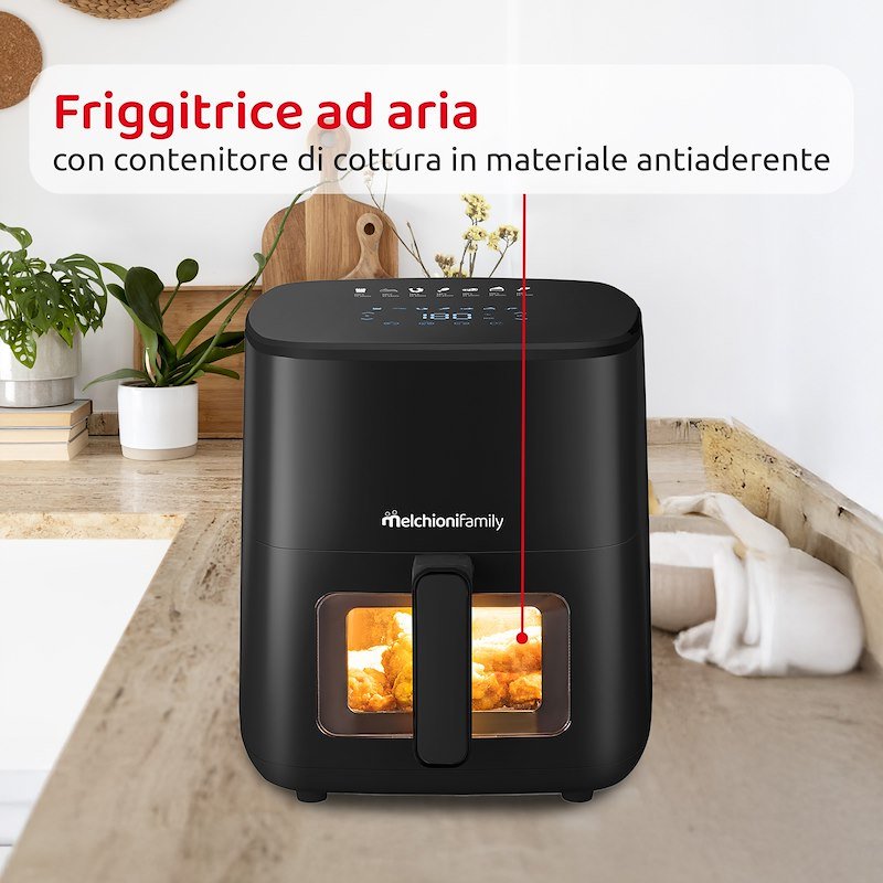 Melchioni Friggitrice ad Aria Marianna New 5L Nero