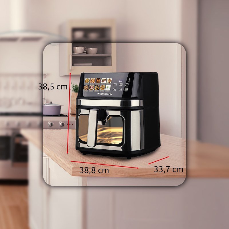 Melchioni Friggitrice ad Aria 8L Gaia Plus Nero