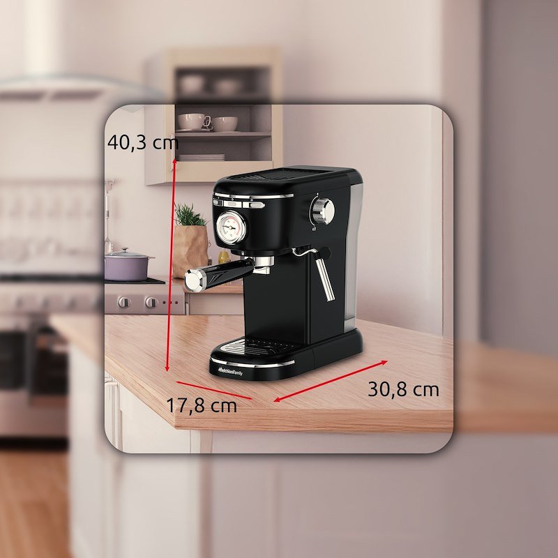Melchioni Macchina caffè Espresso 3 in 1 Aromatica Plus Nero