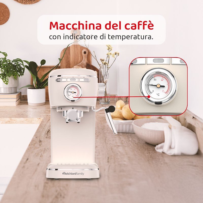 Melchioni Macchina caffè Espresso 3 in 1 Aromatica Plus Bianco